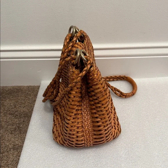 CEM vintage 1990s Woven Tan shoulder bag purse - Picture 4 of 7